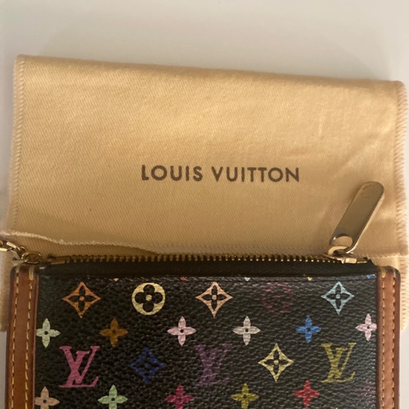 LOUIS VUITTON Monogram Multicolor Key Pouch Black - Picture 4 of 4